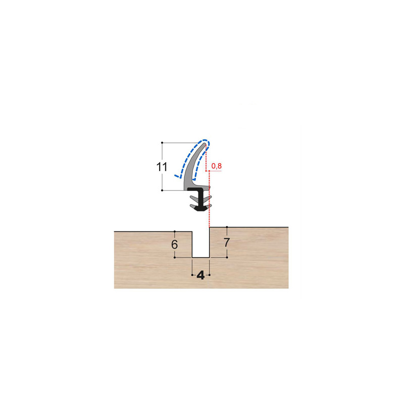 Joint à lèvre caoutchouc bi-dureté LC7 PR DD