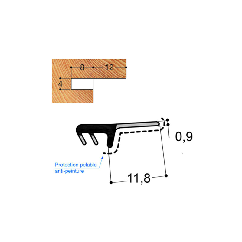 Échantillon d'ouvrant mono-matière JB12 R4