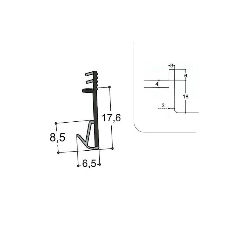 Joint isophonique multichambre F18 R3 J3