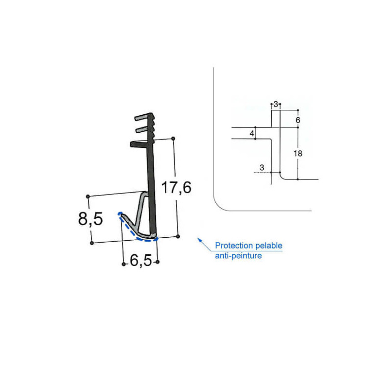 Joint isophonique multichambre F18 R3 J3 PR
