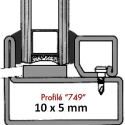 Joint vitrage à sec 749 (10x5 mm)