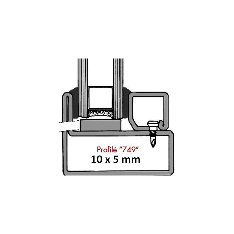 Joint vitrage à sec 749 (10x5 mm)