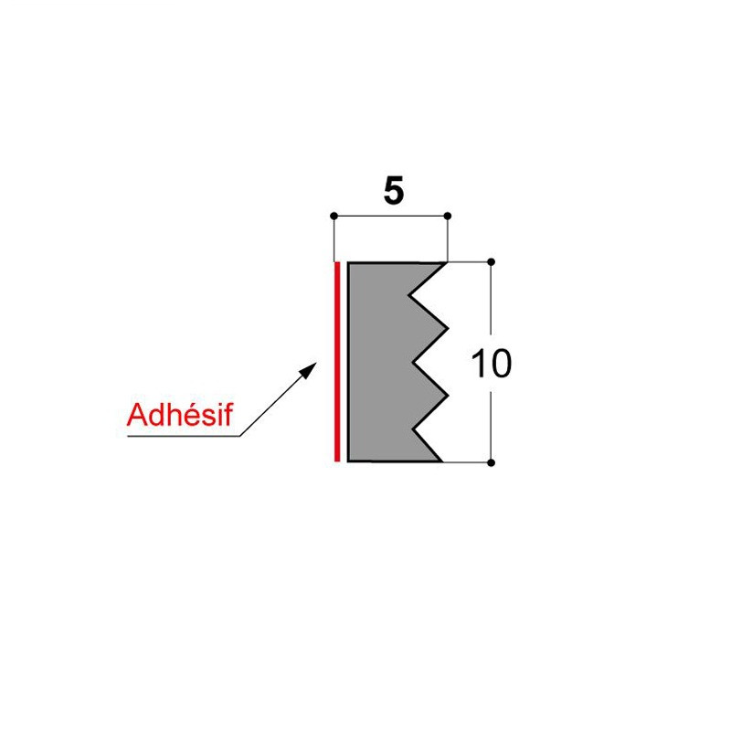 Joint vitrage à sec 749 10x5