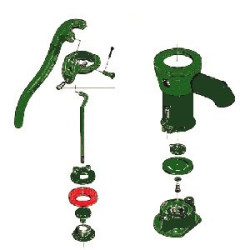 Joint cuir pour pompe à eau, à bras (calotte)