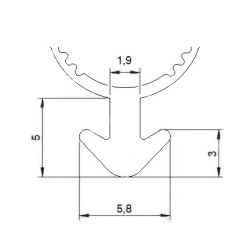 Joint tubulaire queue d'ancre NM marron