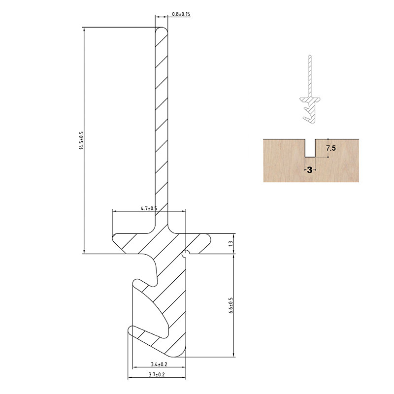Joint S 5507 pour portes levantes et coulissantes
