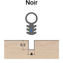 Joint tubulaire queue de sapin TS FV noir