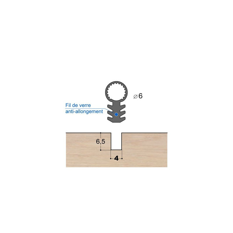 Joint tubulaire queue de sapin TS FV blanc