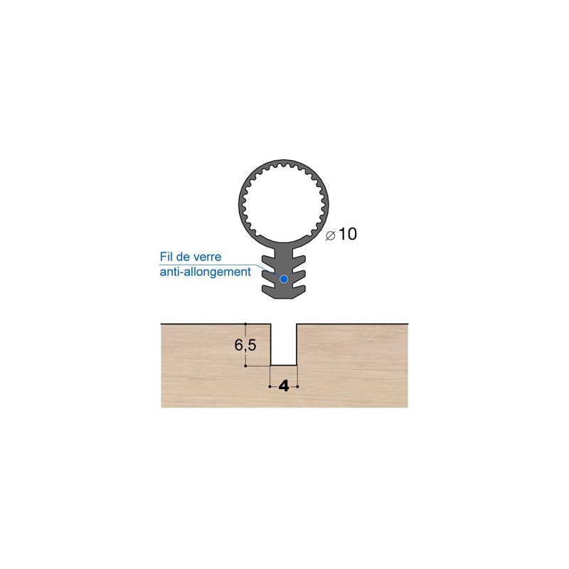 Joint tubulaire queue de sapin TS FV blanc