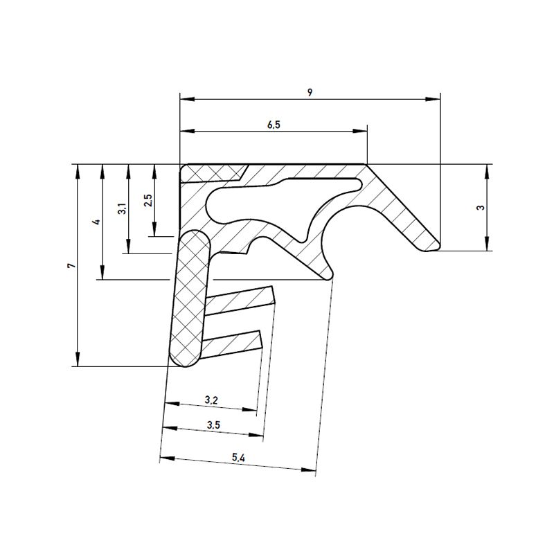Joint S 7494 pour recouvrement sur ouvrant