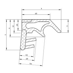 Joint S 7494 pour recouvrement sur ouvrant
