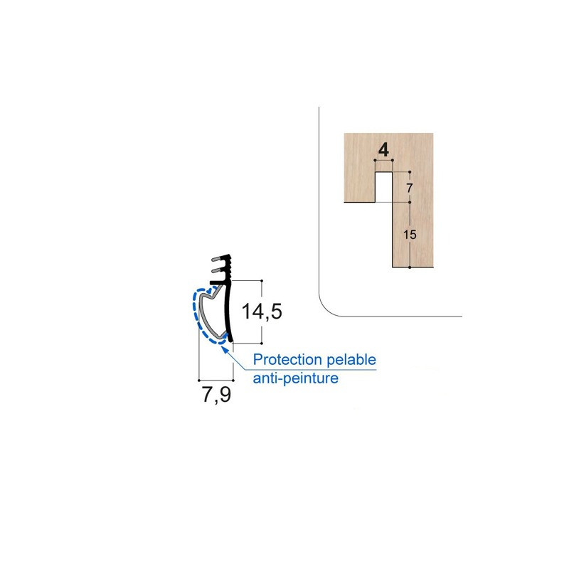 Joint sur dormant F14.5 R4 NO PR 150