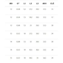 Coude autobloquant mâle 90° orientable filetage cylindrique