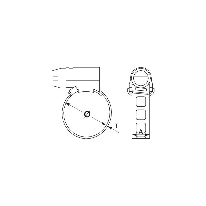 Serflex Collier  bande ajourée 8 mm