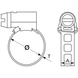 Serflex Collier bande ajourée 14  mm
