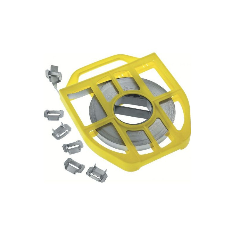 Feuillard inox dévidoir plastique 50 m